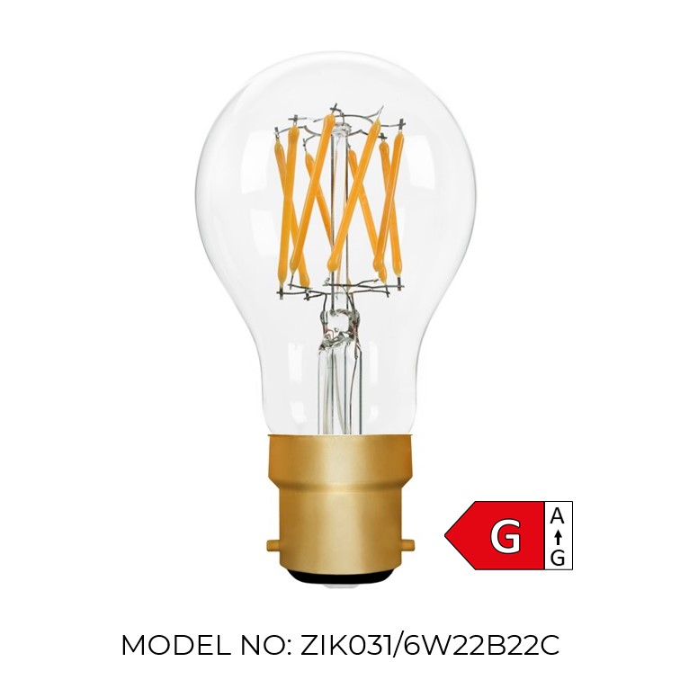 Clear GLS A60 Dimmable LED Light Bulb Bayonet Screw In Buy Direct